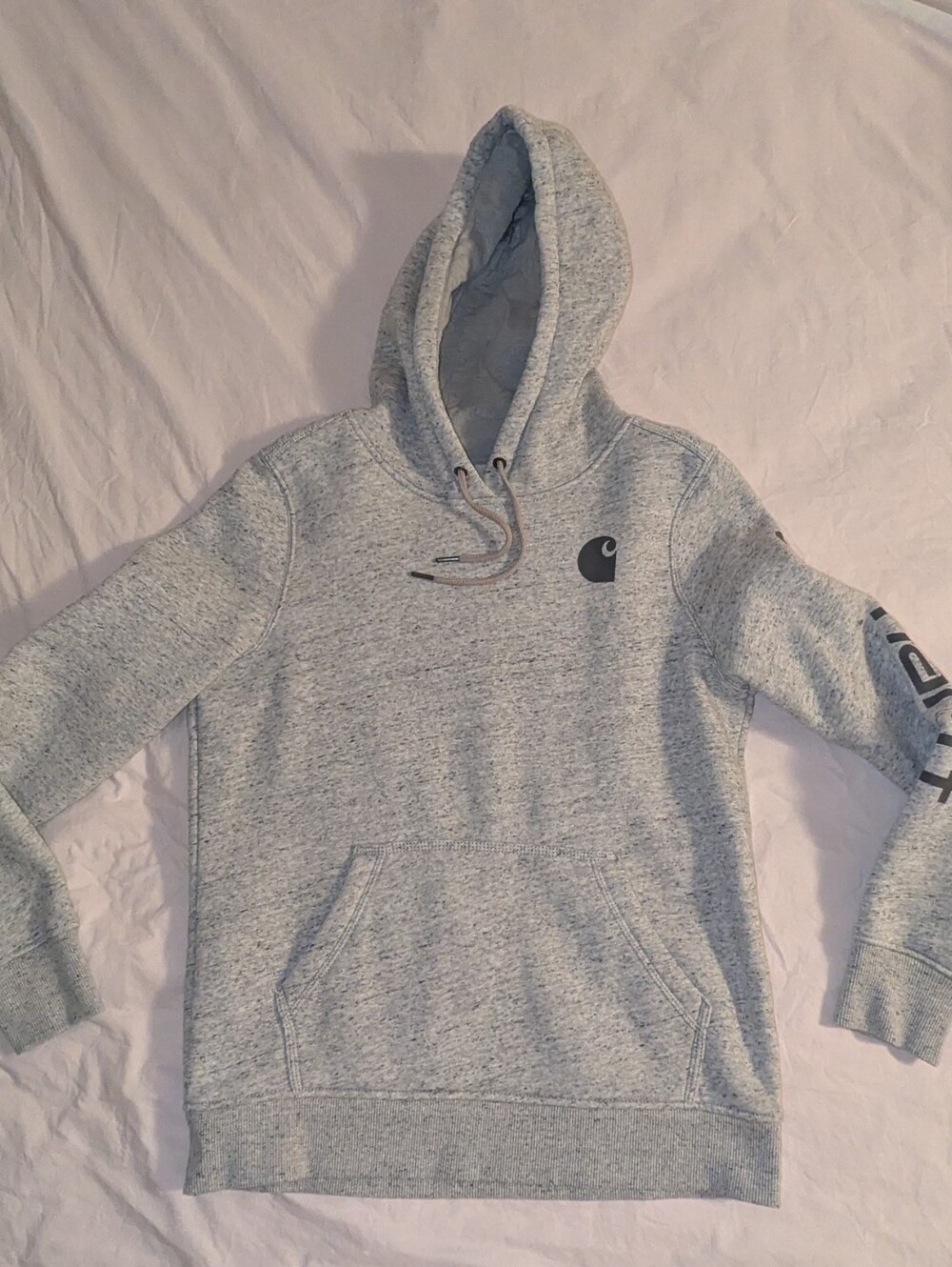 Carhartt IsGray Heather Relaxed Fit Pullover HoodieM (8-10)